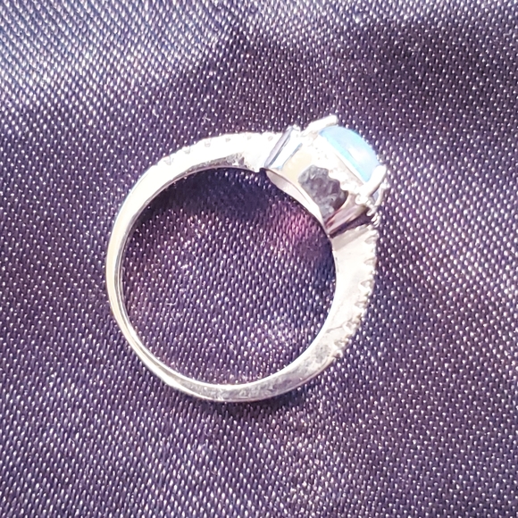 Blue stone old fashioned ring - Picture 6 of 8